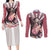 Nezuko Kamado Couples Matching Long Sleeve Bodycon Dress and Long Sleeve Button Shirt