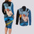 Kazuma Kuwabara Couples Matching Long Sleeve Bodycon Dress and Long Sleeve Button Shirt YuYu Hakusho