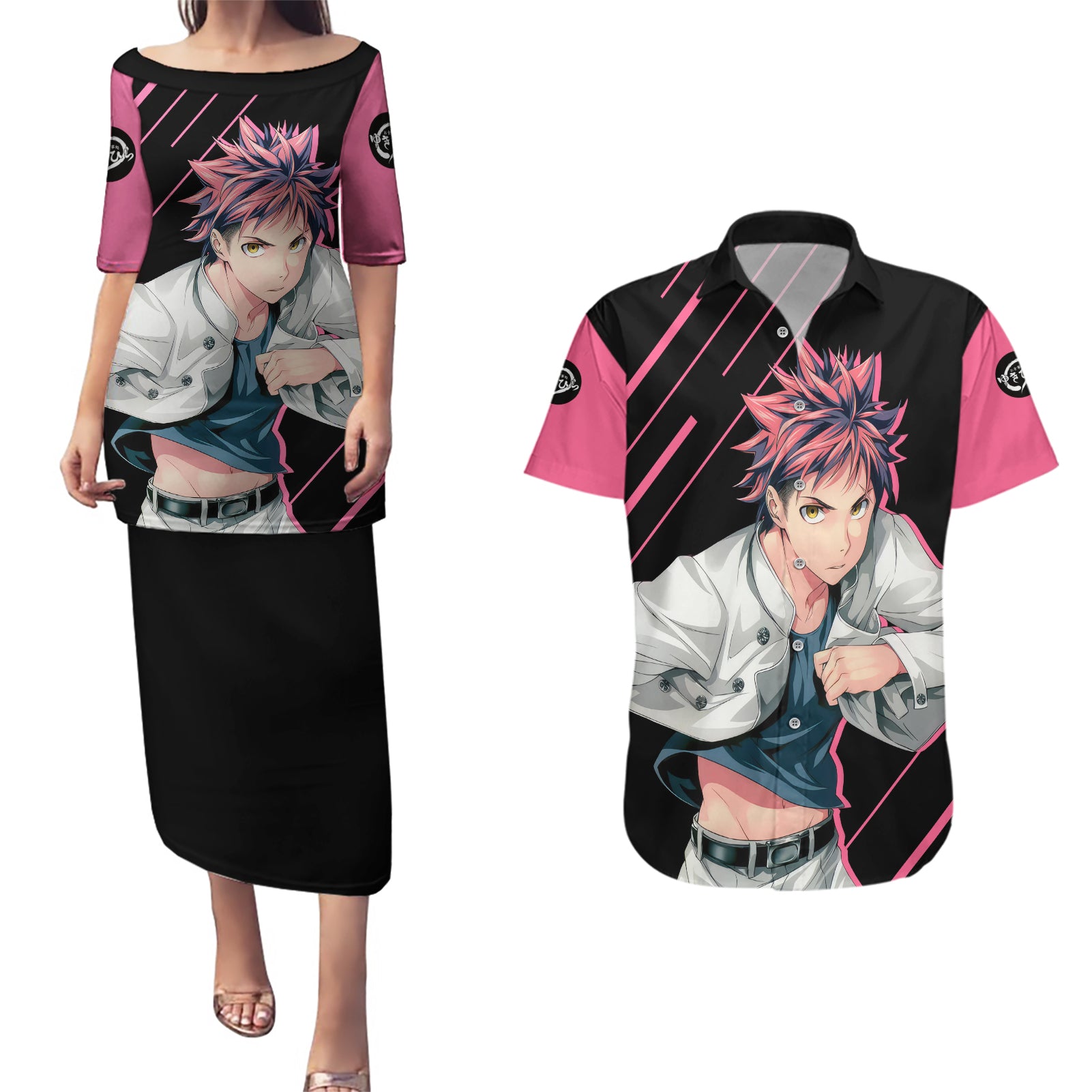 Yukihira Souma Couples Matching Puletasi and Hawaiian Shirt Shokugeki no Souma