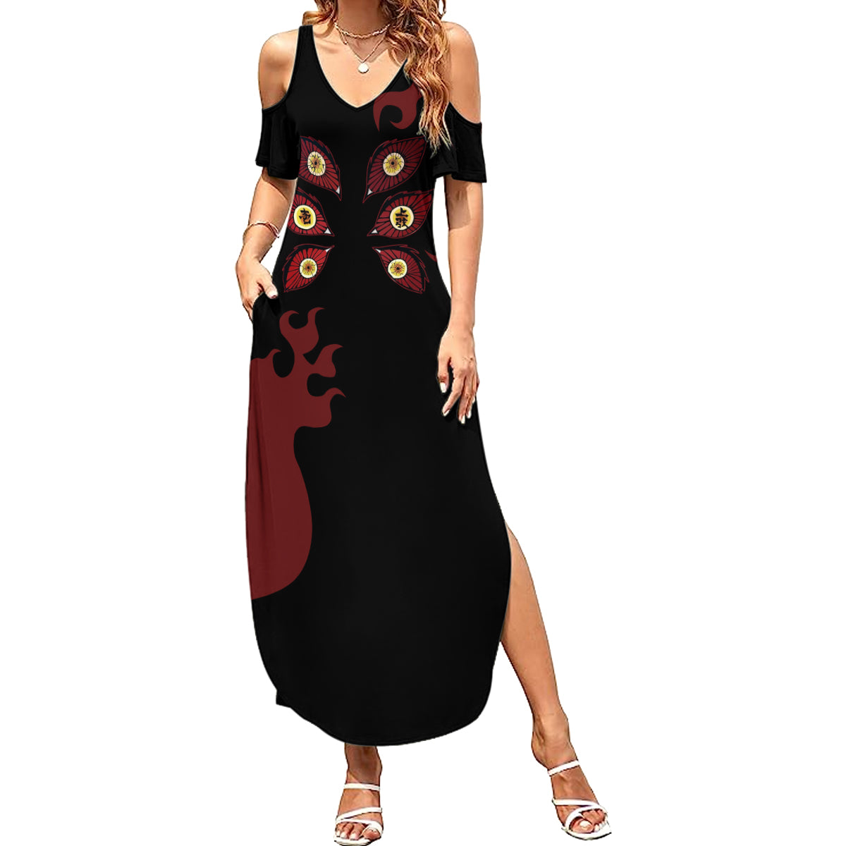 Kokushibou - Demon Slayer Summer Maxi Dress Anime Style