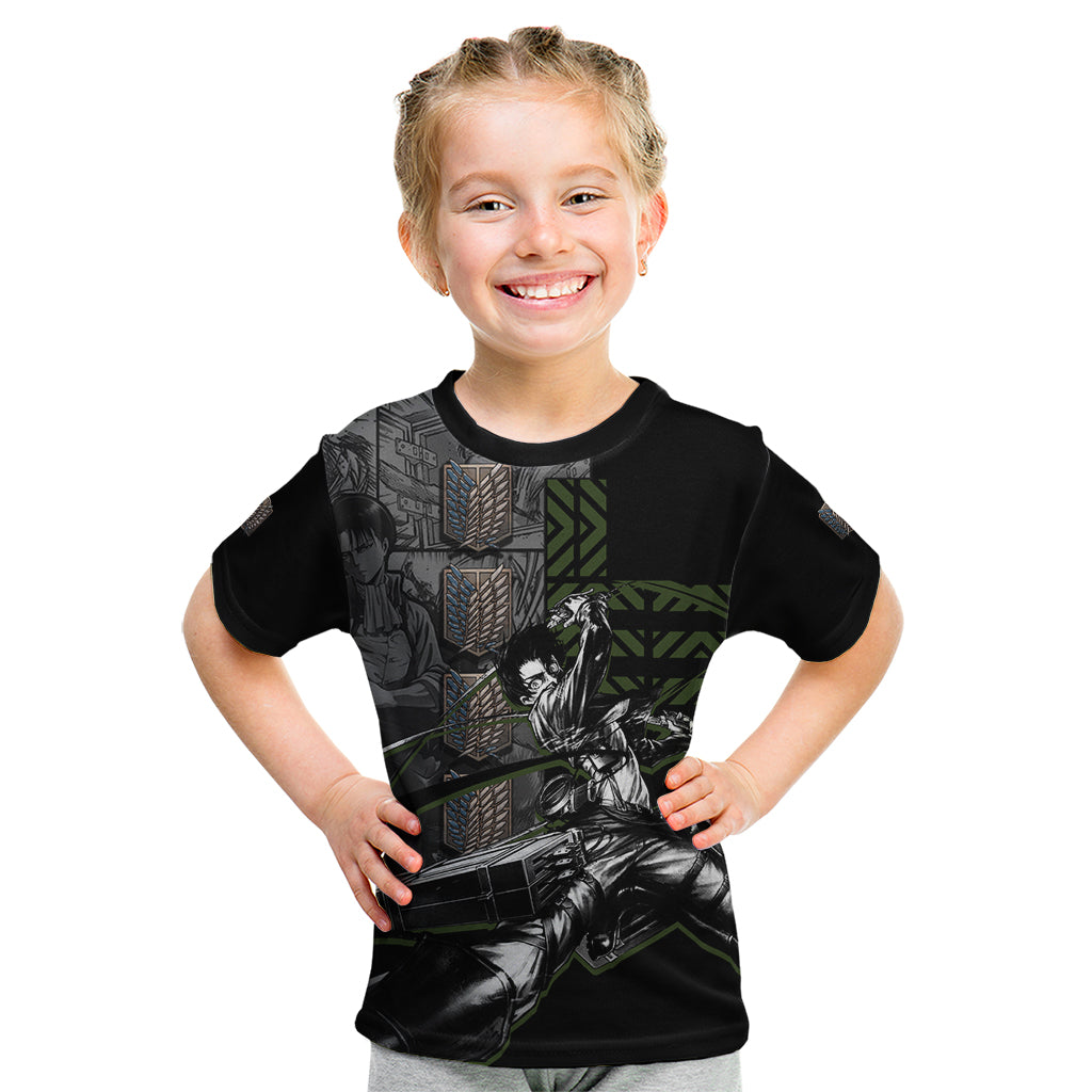 Levi Ackerman - Attack On Titan Kid T Shirt Anime Style