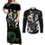 Zoronoa Zoro - One Piece Couples Matching Off Shoulder Maxi Dress and Long Sleeve Button Shirt Anime Japan Style