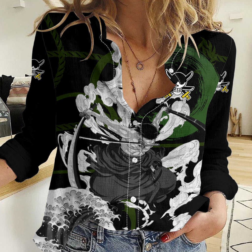 Zoronoa Zoro - One Piece Women Casual Shirt Anime Japan Style