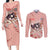 Demon Nezuko Kamado - Demon Slayer Couples Matching Long Sleeve Bodycon Dress and Long Sleeve Button Shirt Anime Style