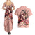 Demon Nezuko Kamado - Demon Slayer Couples Matching Summer Maxi Dress and Hawaiian Shirt Anime Style