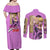 Giorno Giovanna Jojo’s Bizarre Adventure Couples Matching Off Shoulder Maxi Dress and Long Sleeve Button Shirt Anime Style