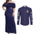 Vegeta V2 Dragon Ball Z Couples Matching Off Shoulder Maxi Dress and Long Sleeve Button Shirt Anime Style