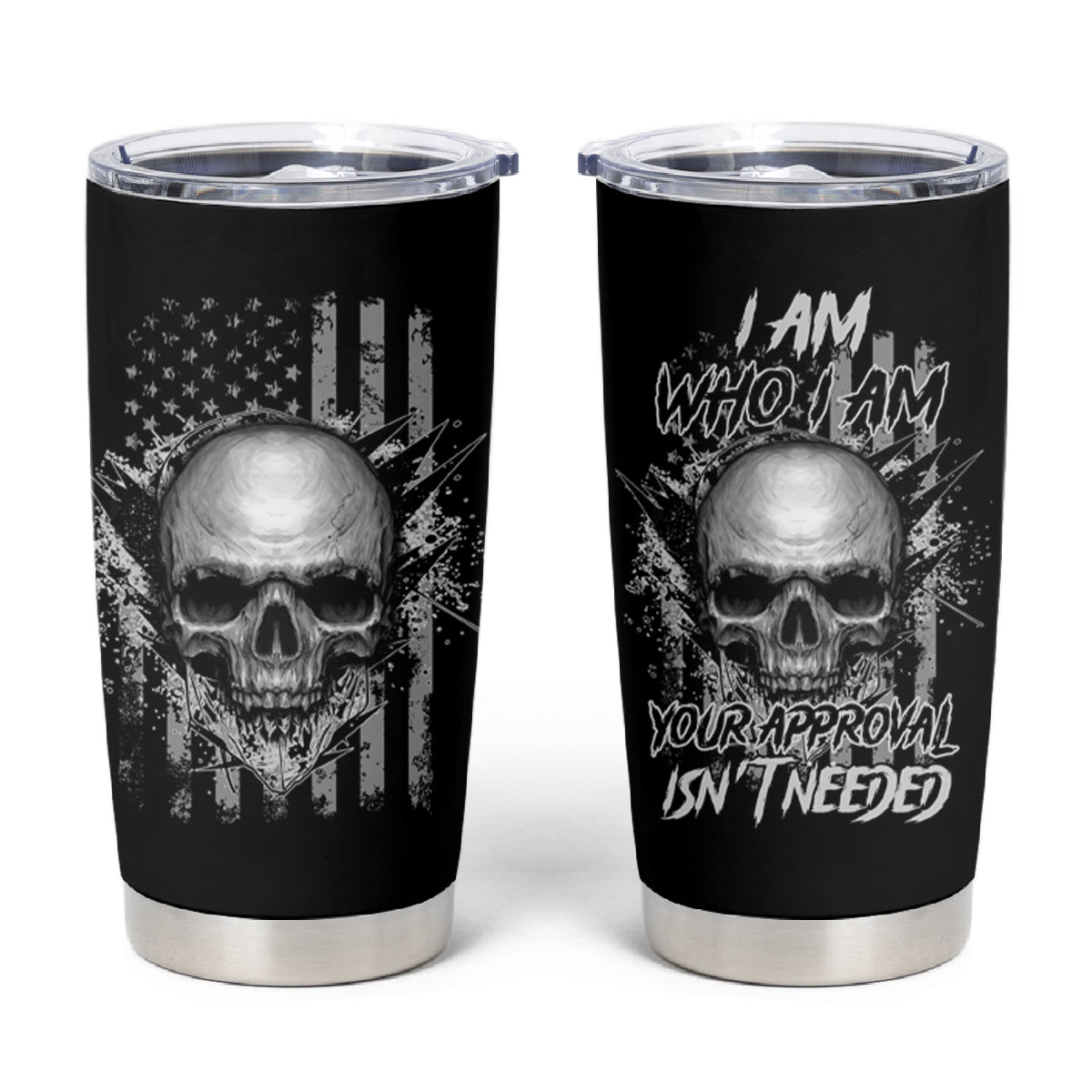 I Am Who I Am Skull Tumbler Cup