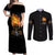 dilligaf-flame-skull-with-g-couples-matching-off-shoulder-maxi-dress-and-long-sleeve-button-shirt