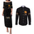 dilligaf-flame-skull-with-g-couples-matching-puletasi-dress-and-long-sleeve-button-shirt