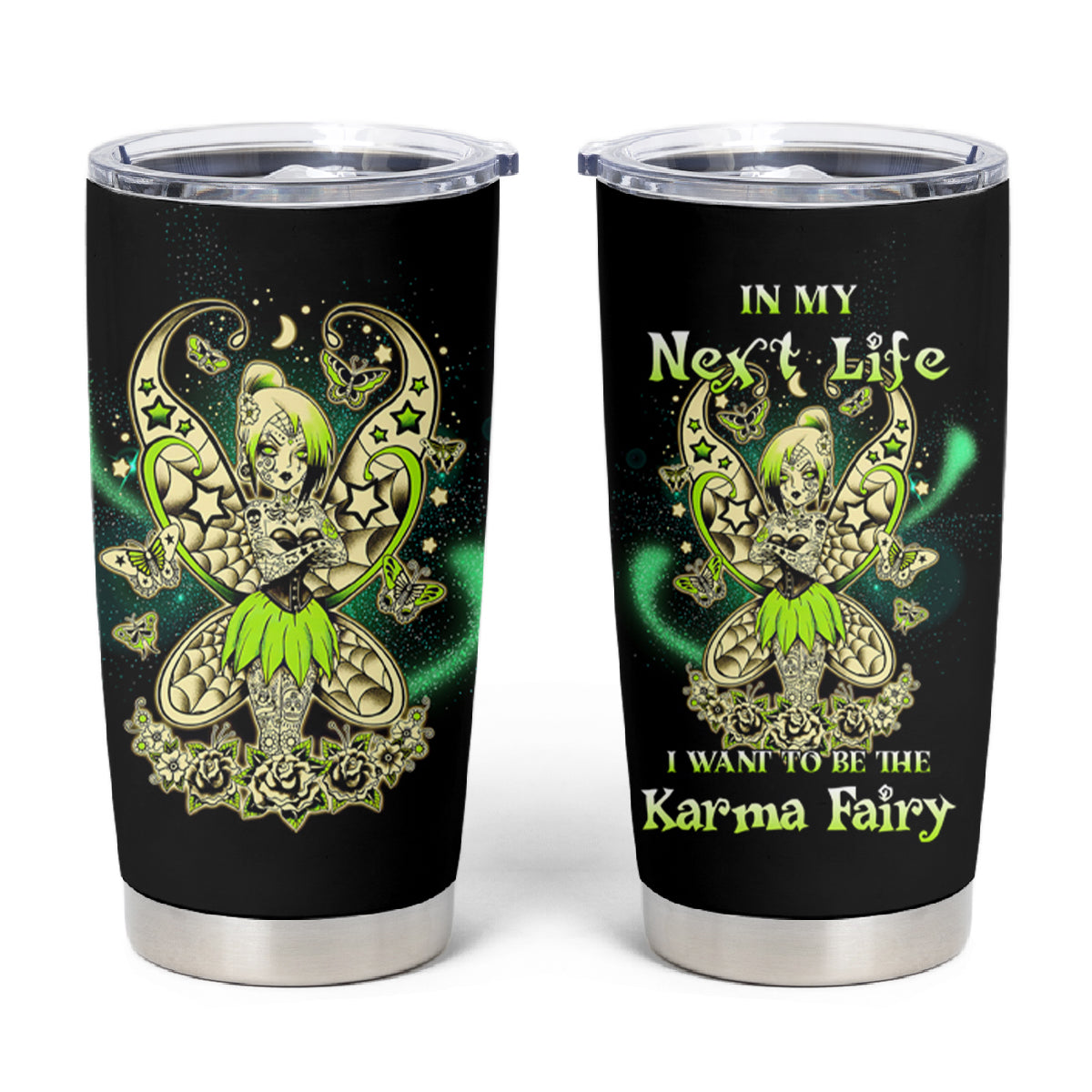 Karma Fairy Skull Tumbler Cup