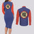 King Piccolo Couples Matching Long Sleeve Bodycon Dress and Long Sleeve Button Shirt