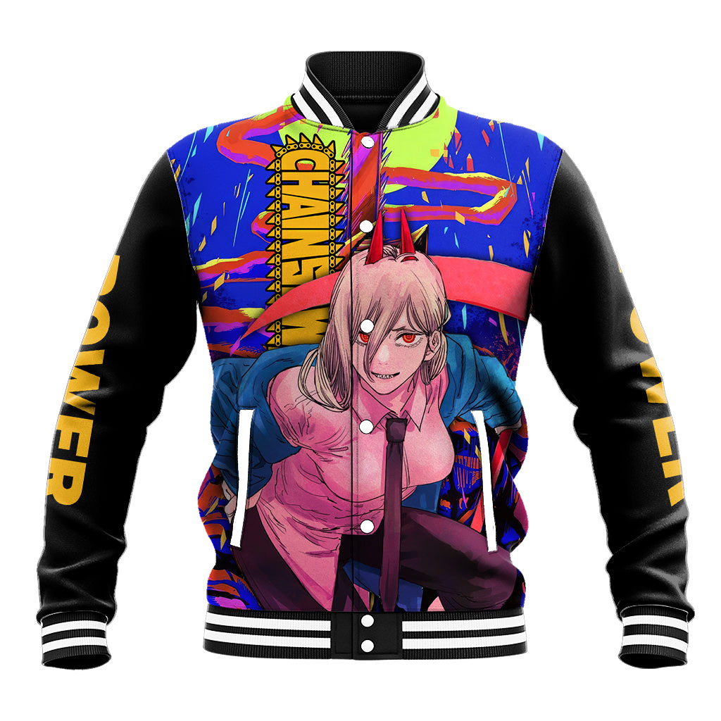 Power Chansaw Man Baseball Jacket