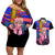 Power Chansaw Man Couples Matching Off Shoulder Short Dress and Hawaiian Shirt