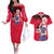 Yuno Gasai Future Diary Mirai Nikki Couples Matching Off The Shoulder Long Sleeve Dress and Hawaiian Shirt Anime Style