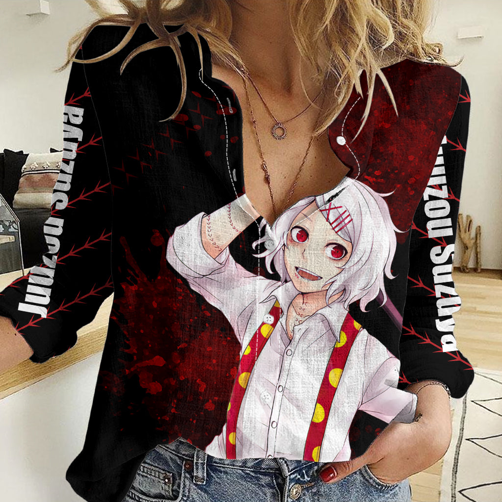 Juuzou Suzuya - Tokyo Ghoul Women Casual Shirt Anime Grunge Style