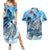 Blue-Eyes White Dragon Couples Matching Summer Maxi Dress and Hawaiian Shirt Anime Japan Art Style