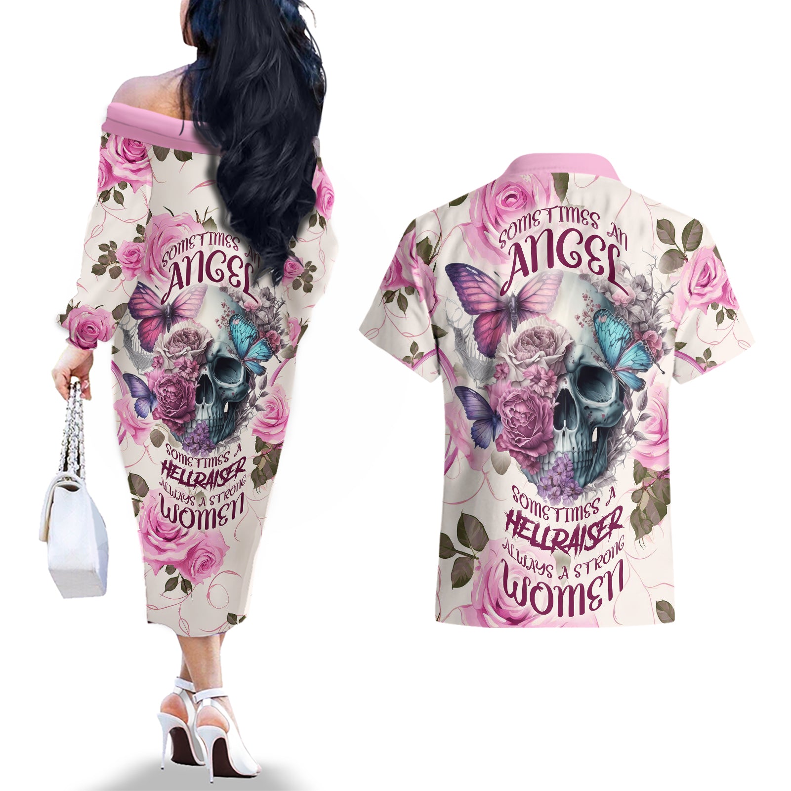 women-skull-couples-matching-off-the-shoulder-long-sleeve-dress-and-hawaiian-shirt-some-time-an-angel-hellraiser-always-a-strong-women