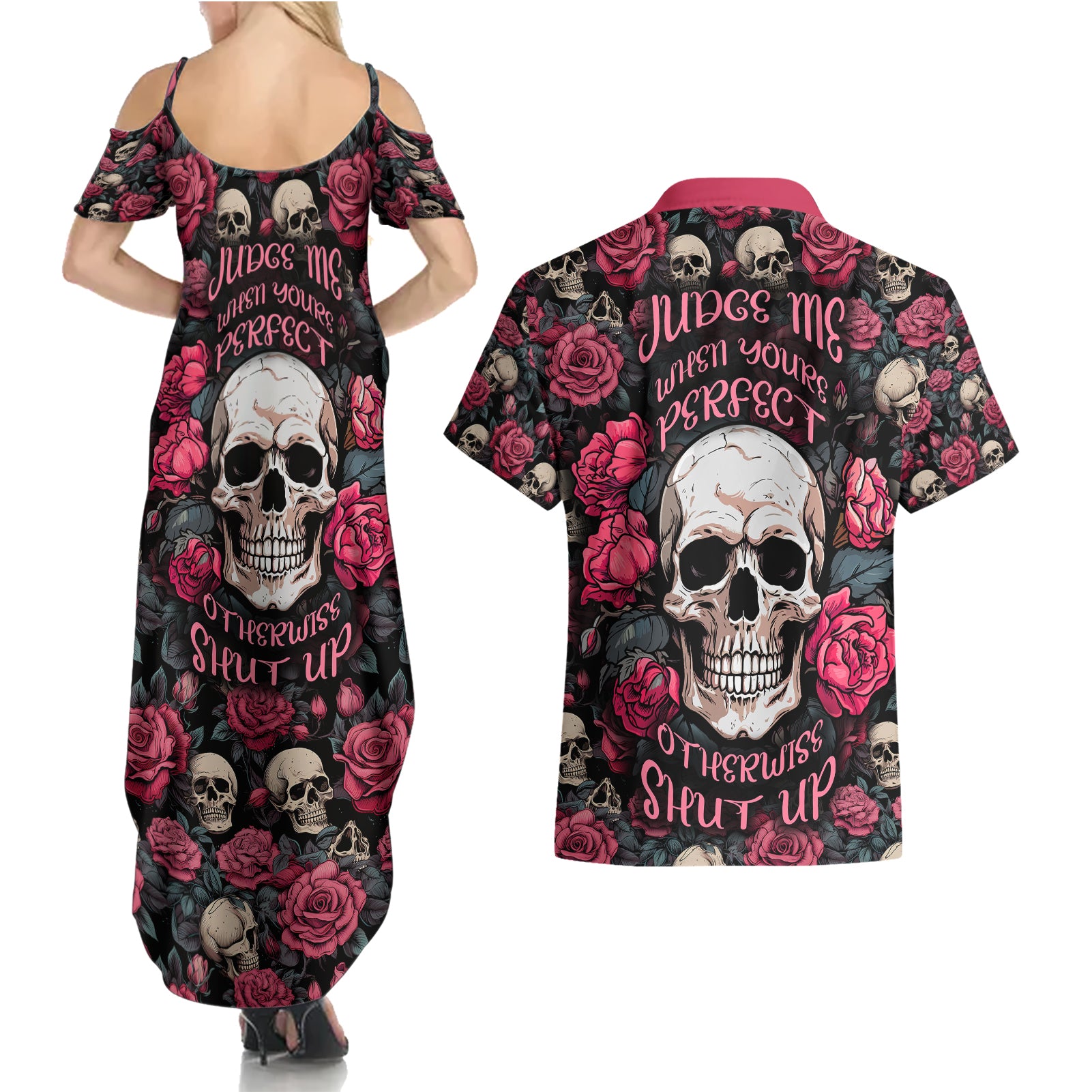 judge-me-when-yours-perfect-otherwise-shut-up-skull-couples-matching-summer-maxi-dress-and-hawaiian-shirt