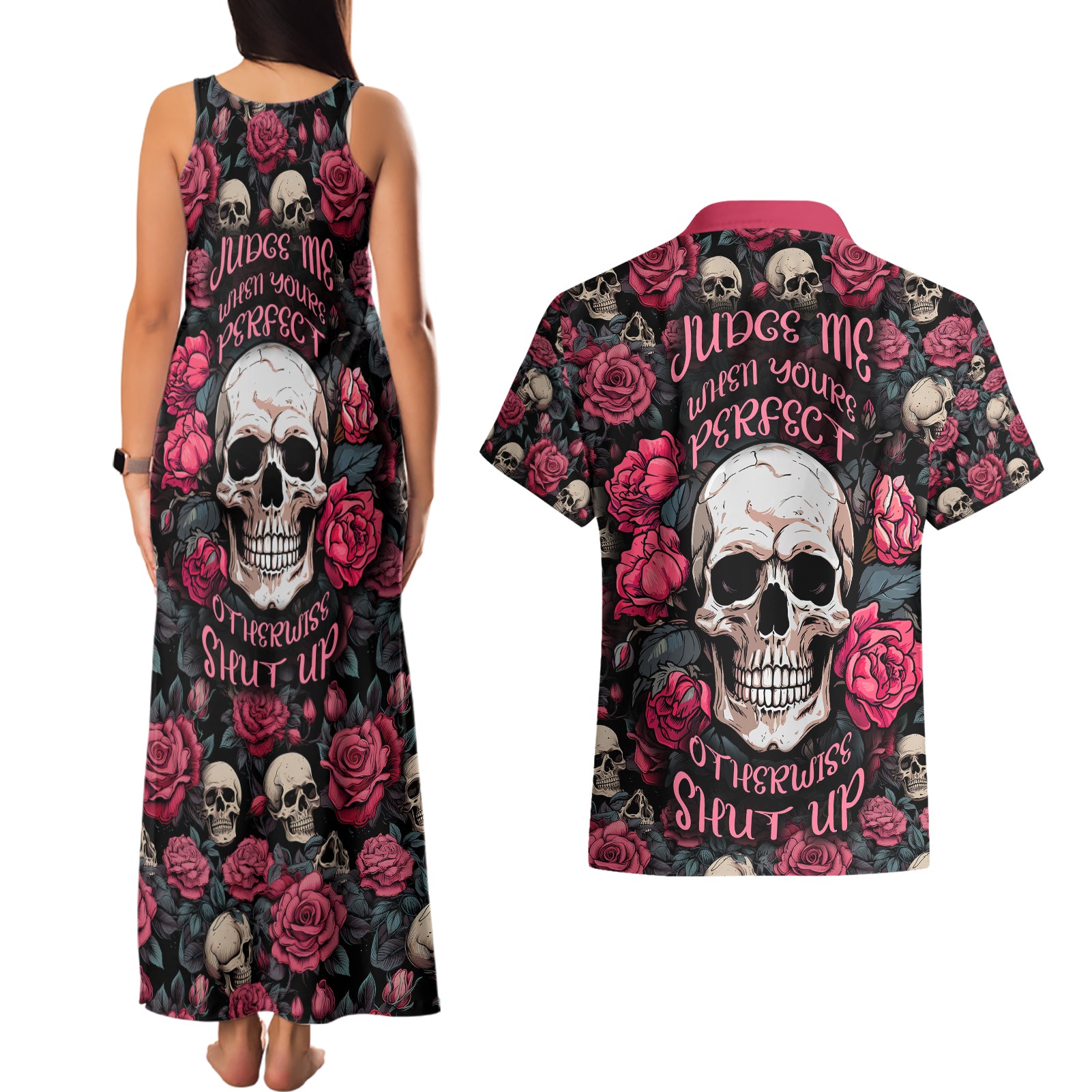 judge-me-when-yours-perfect-otherwise-shut-up-skull-couples-matching-tank-maxi-dress-and-hawaiian-shirt