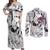 Uzui Tengen Manga Collage Demon Slayer Couples Matching Off Shoulder Maxi Dress and Long Sleeve Button Shirt Anime Style