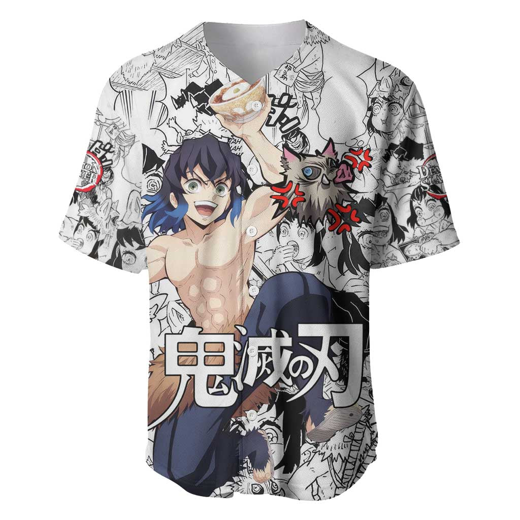 Hashibira Inosuke Manga Collage Demon Slayer Baseball Jersey Anime Mix Manga Style