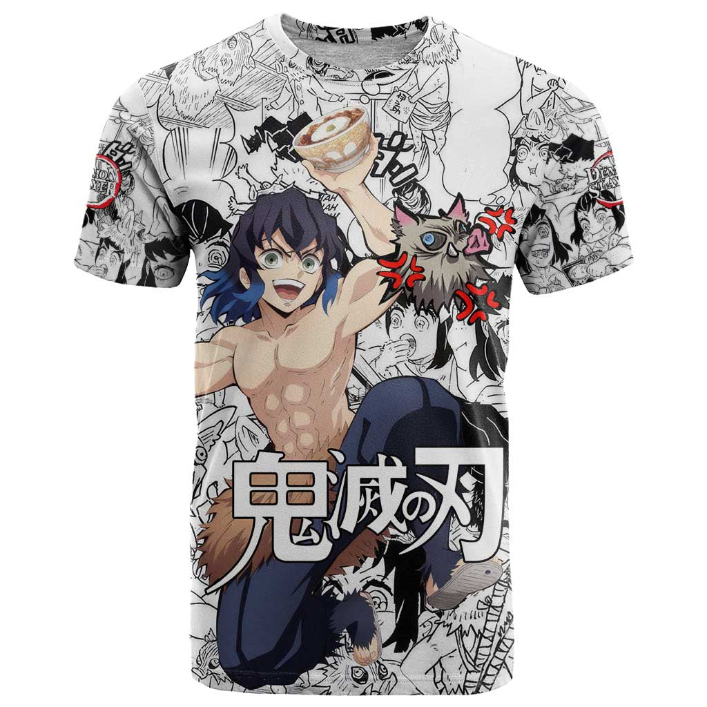 Hashibira Inosuke Manga Collage Demon Slayer T Shirt Anime Mix Manga Style