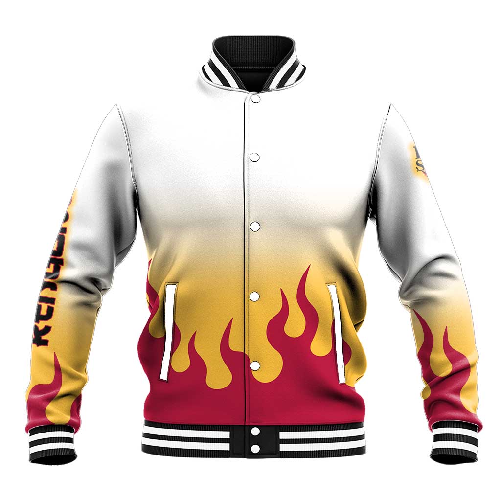 Kyojuro Rengoku Haori Demon Slayer Baseball Jacket Anime Style