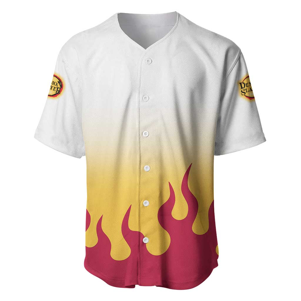 Kyojuro Rengoku Haori Demon Slayer Baseball Jersey Anime Style