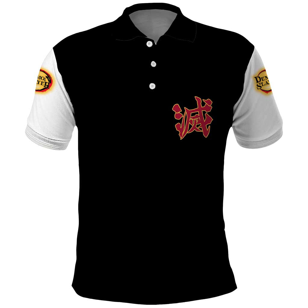 Kyojuro Rengoku V2 Demon Slayer Polo Shirt Anime Style