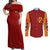 Asuka Langley Sohryu x Eva 02 Neon Genesis Evangelion Couples Matching Off Shoulder Maxi Dress and Long Sleeve Button Shirt Anime Style