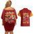 Asuka Langley Sohryu x Eva 02 Neon Genesis Evangelion Couples Matching Off Shoulder Short Dress and Hawaiian Shirt Anime Style