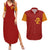 Asuka Langley Sohryu x Eva 02 Neon Genesis Evangelion Couples Matching Summer Maxi Dress and Hawaiian Shirt Anime Style