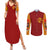 Asuka Langley Sohryu x Eva 02 Neon Genesis Evangelion Couples Matching Summer Maxi Dress and Long Sleeve Button Shirt Anime Style