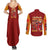 Asuka Langley Sohryu x Eva 02 Neon Genesis Evangelion Couples Matching Summer Maxi Dress and Long Sleeve Button Shirt Anime Style