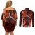 Burning Attack on Titan Couples Matching Off Shoulder Short Dress and Long Sleeve Button Shirt Anime  Mix Trippy Style