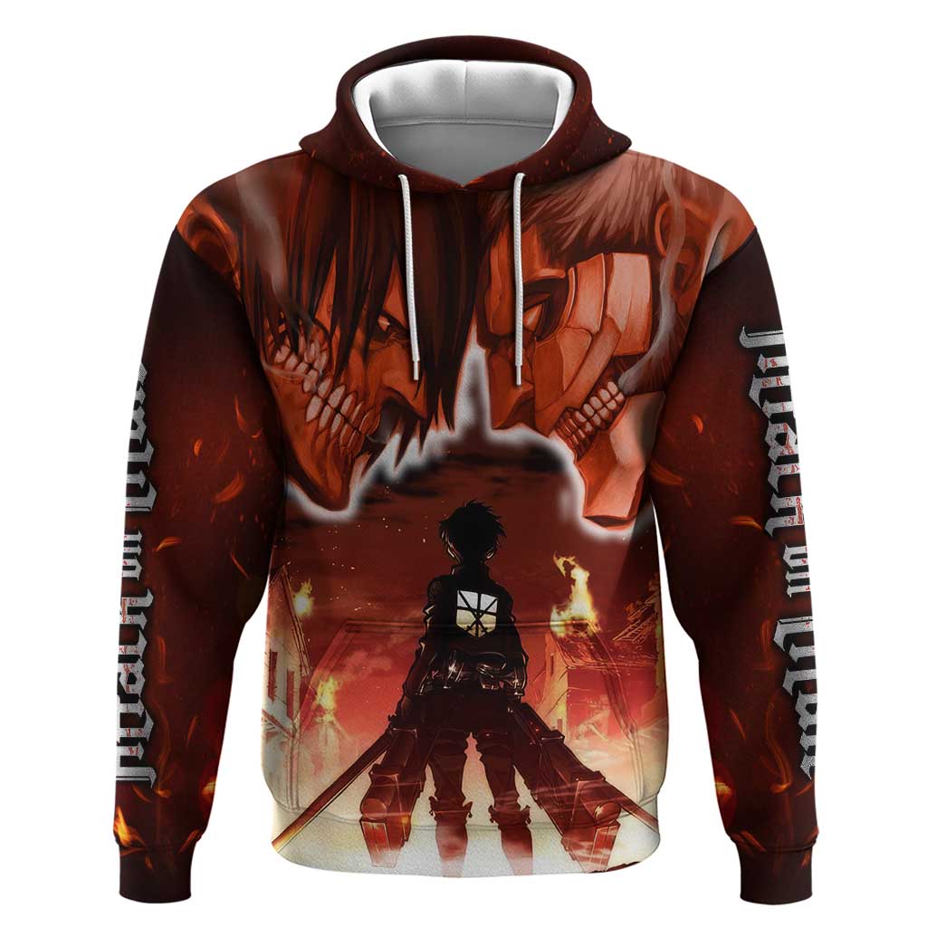 Burning Attack on Titan Hoodie Anime  Mix Trippy Style