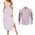 Albedo Overlord Couples Matching Summer Maxi Dress and Long Sleeve Button Shirt Anime Style