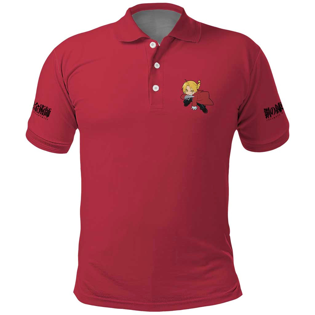 Edward Elric Fullmetal Alchemist Polo Shirt Anime Style