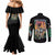 Roronoa Zoro V4 One Piece Couples Matching Mermaid Dress and Long Sleeve Button Shirt Anime Style