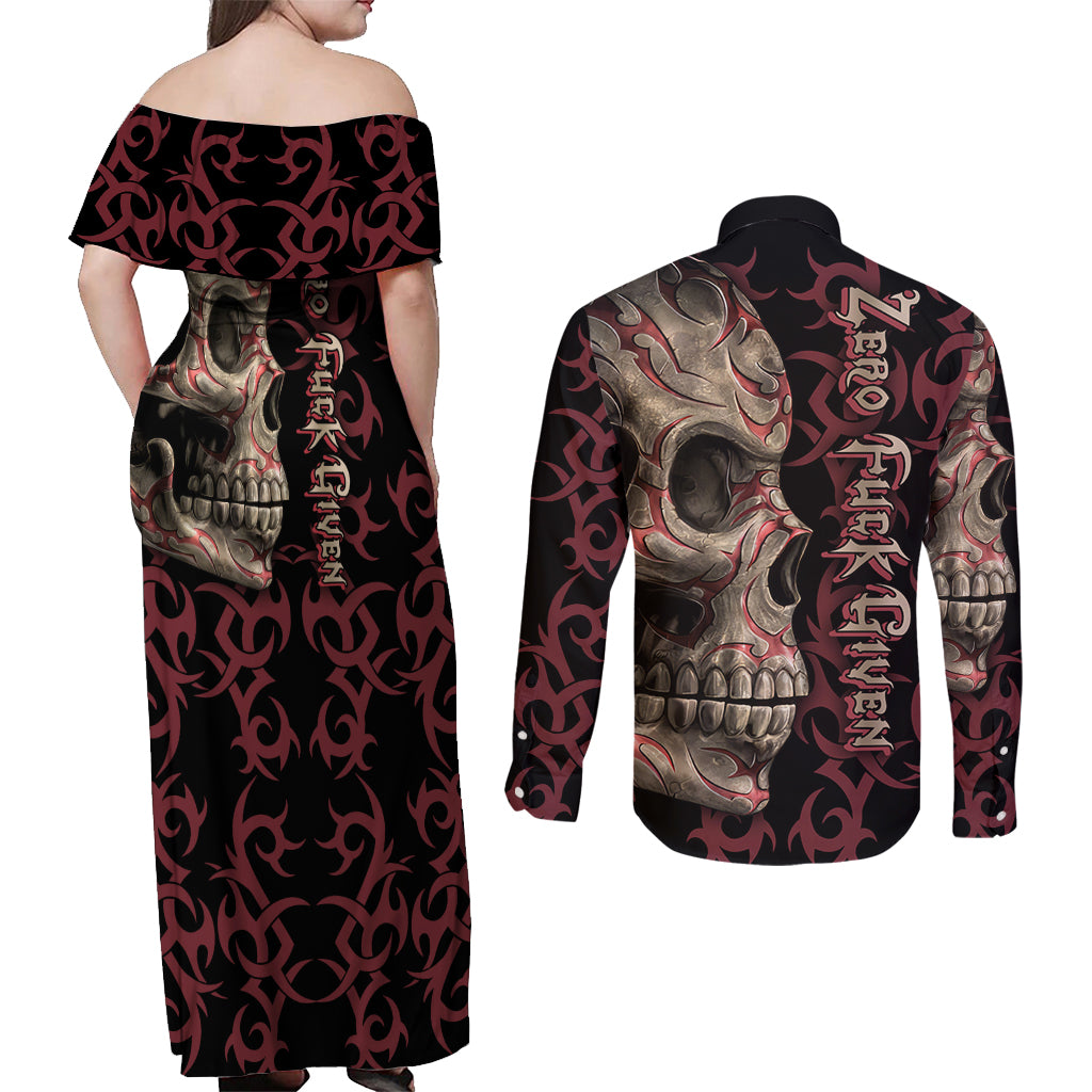 zero-f-given-skull-couples-matching-off-shoulder-maxi-dress-and-long-sleeve-button-shirt