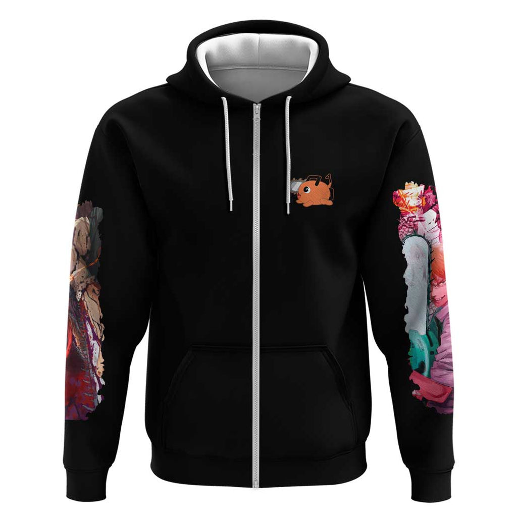 Denji V5 Chainsaw Man Zip Hoodie Japan Anime Style