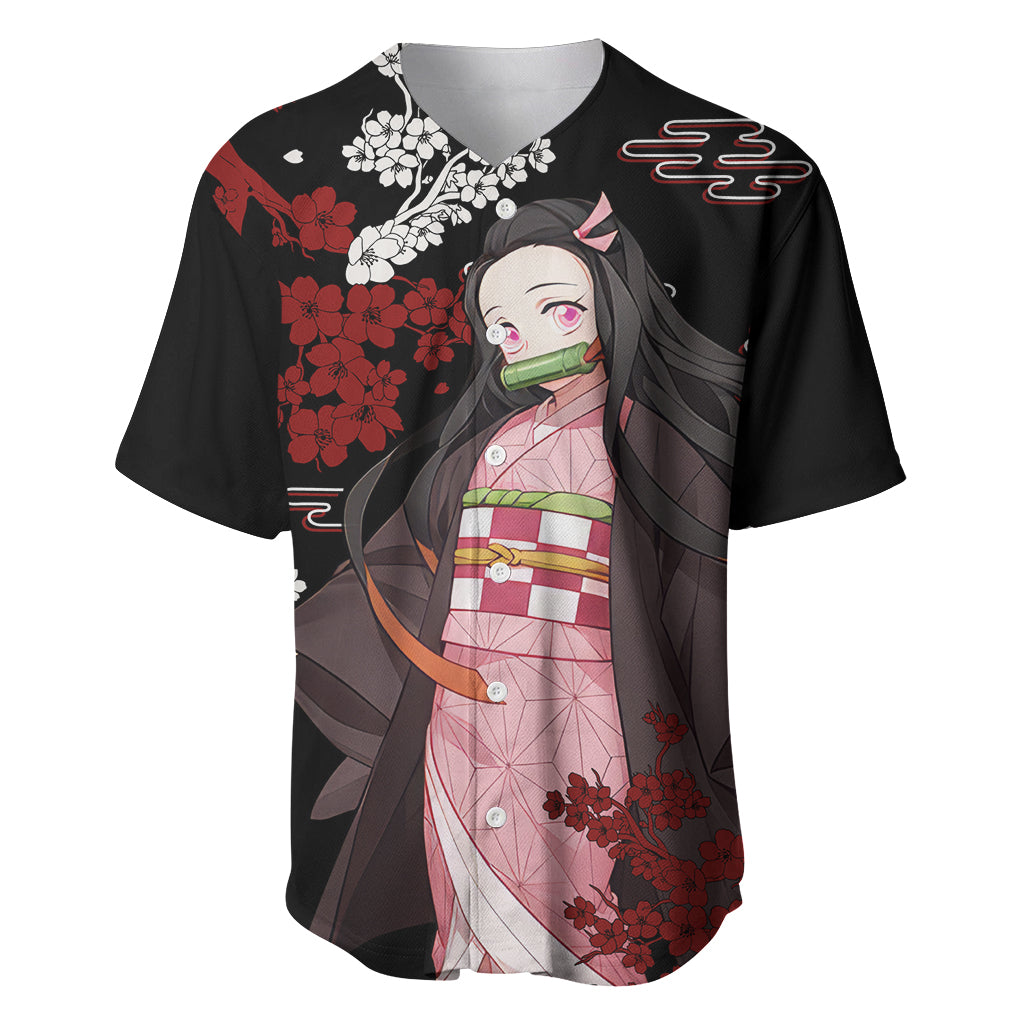 Nezuko Kamado Hoodie Demon Slayer Baseball Jersey