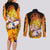 Goku Super Saiyan - Dragon Ball Couples Matching Long Sleeve Bodycon Dress and Long Sleeve Button Shirt