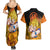 Goku Super Saiyan - Dragon Ball Couples Matching Summer Maxi Dress and Hawaiian Shirt