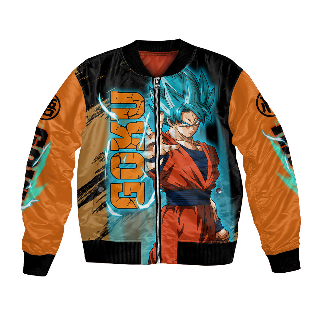 Goku Blue Anime - Dragon Ball Bomber Jacket