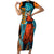 Goku Blue Anime - Dragon Ball Short Sleeve Bodycon Dress