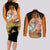 Master Roshi - Dragon Ball Couples Matching Long Sleeve Bodycon Dress and Long Sleeve Button Shirt