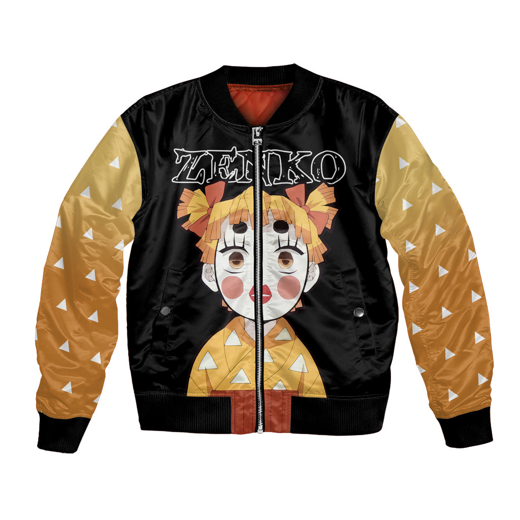 Zenitsu Zenko Demon Slayer Bomber Jacket Funny Face