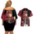 Crimson Lion Fuegoleon Vermillion Couples Matching Off Shoulder Short Dress and Hawaiian Shirt Black Clover